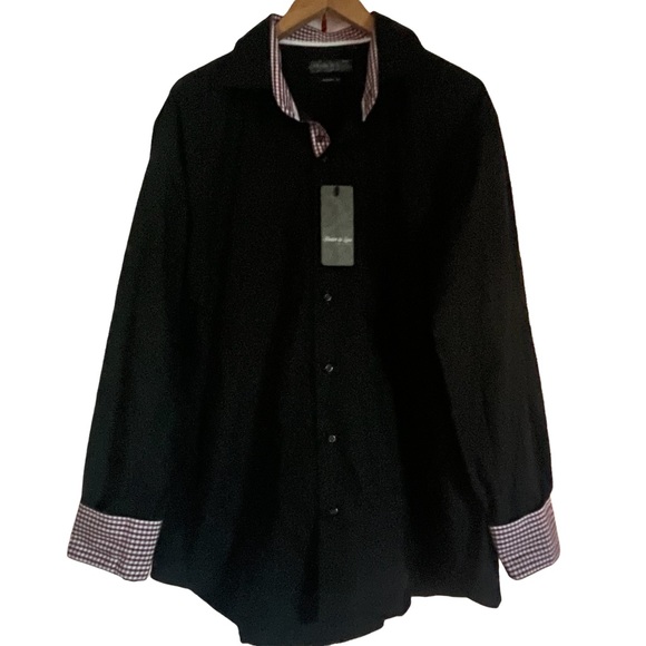 Binder de Luxe checkered trim buttoned shirt - Picture 1 of 7